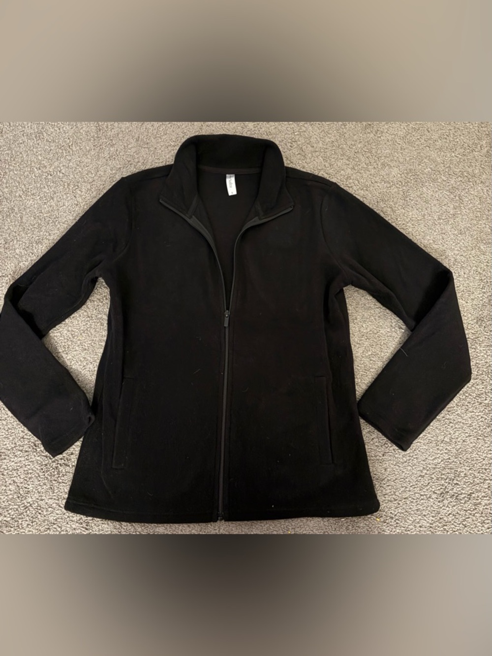 Sofra Polar Fleece Full Zip Jacket | Black | Cozy Lightweight Layer | Small đź–¤ - Picture 2 of 4